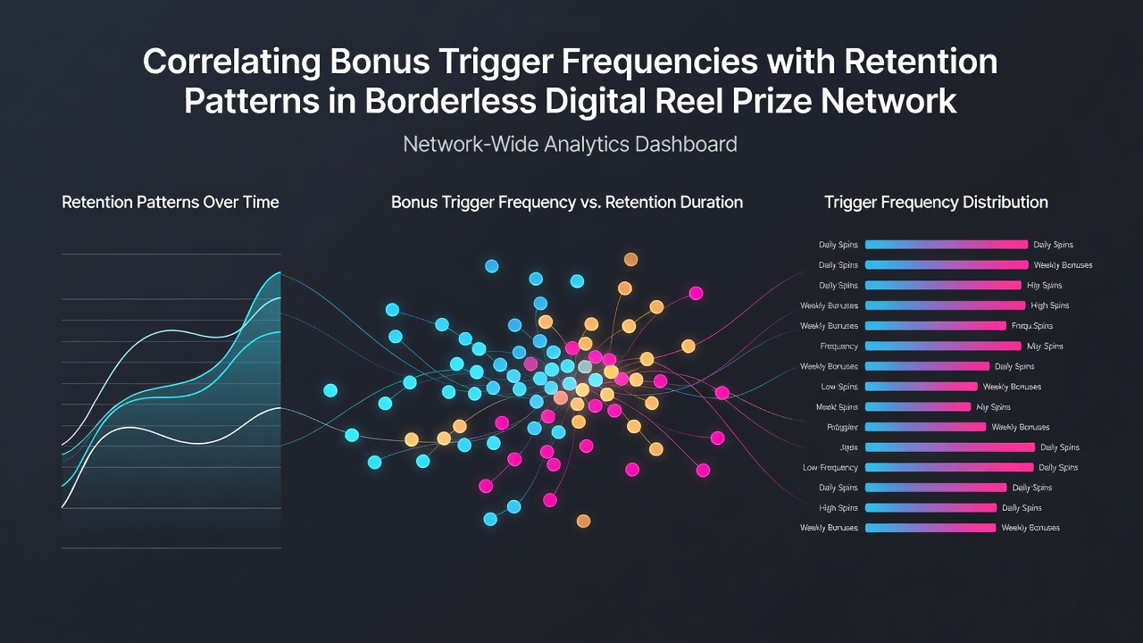 Analytics dashboard showing retention curves tied to bonus trigger frequency data in digital reel networks
