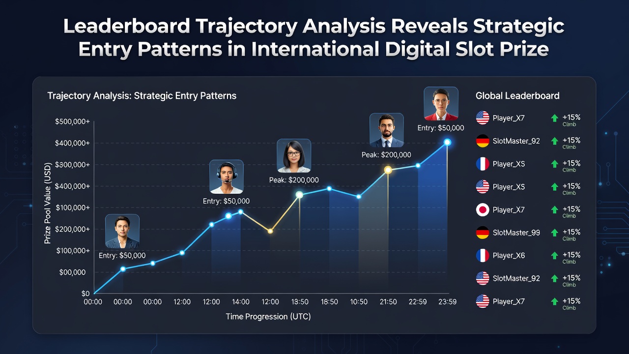Detailed view of strategic entry patterns and rank progression lines in global digital slot competitions