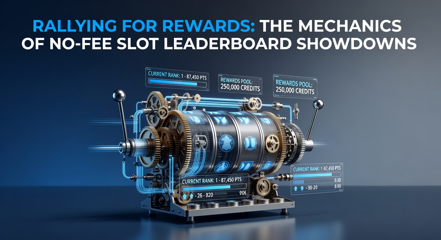 Players competing on a vibrant digital slot leaderboard, points racing up in real-time during a no-fee showdown