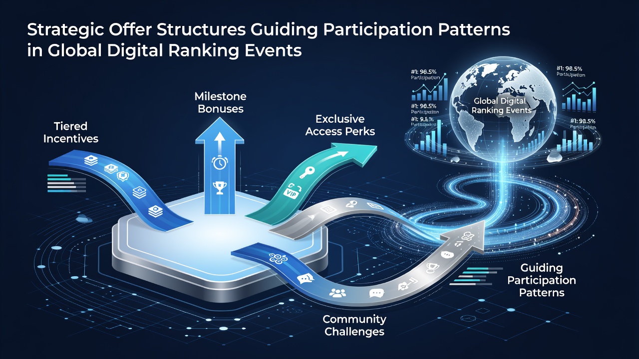 Strategic offer structures in global digital ranking events visualized through interactive leaderboard interfaces